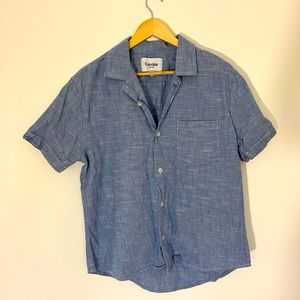 Corridor Mens Linen Button Down, Size M